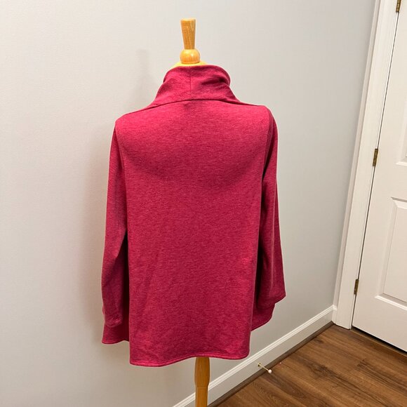 Bobeau Asymmetrical One Button Wrap Cardigan Pink Sz S - Picture 4 of 9